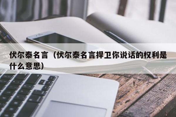 伏尔泰名言（伏尔泰名言捍卫你说话的权利是什么意思）