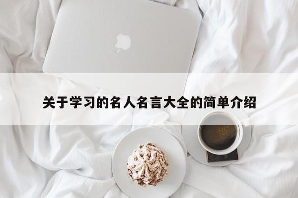 关于学习的名人名言大全的简单介绍