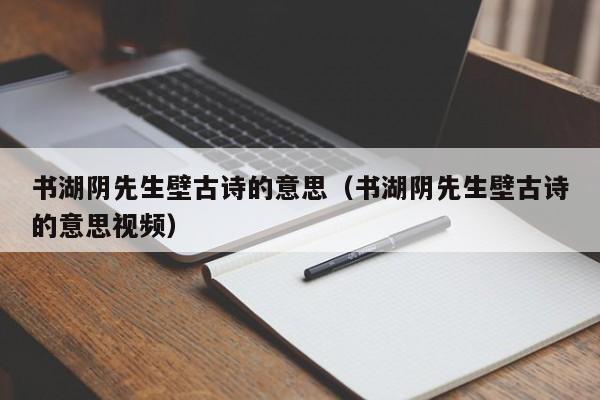 书湖阴先生壁古诗的意思（书湖阴先生壁古诗的意思视频）