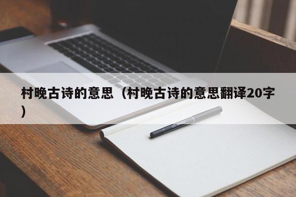 村晚古诗的意思（村晚古诗的意思翻译20字）