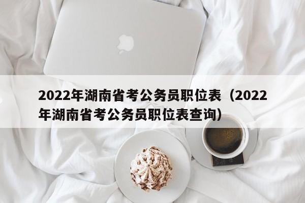 2022年湖南省考公务员职位表（2022年湖南省考公务员职位表查询）